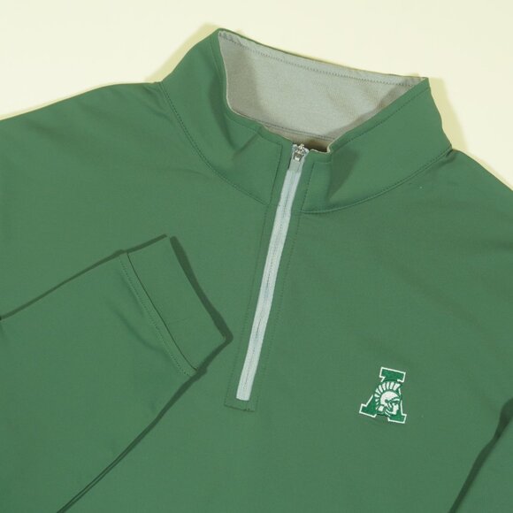 Peter Millar Perth Performance Pullover Athens Academy L Mens Green Golf - Picture 1 of 8